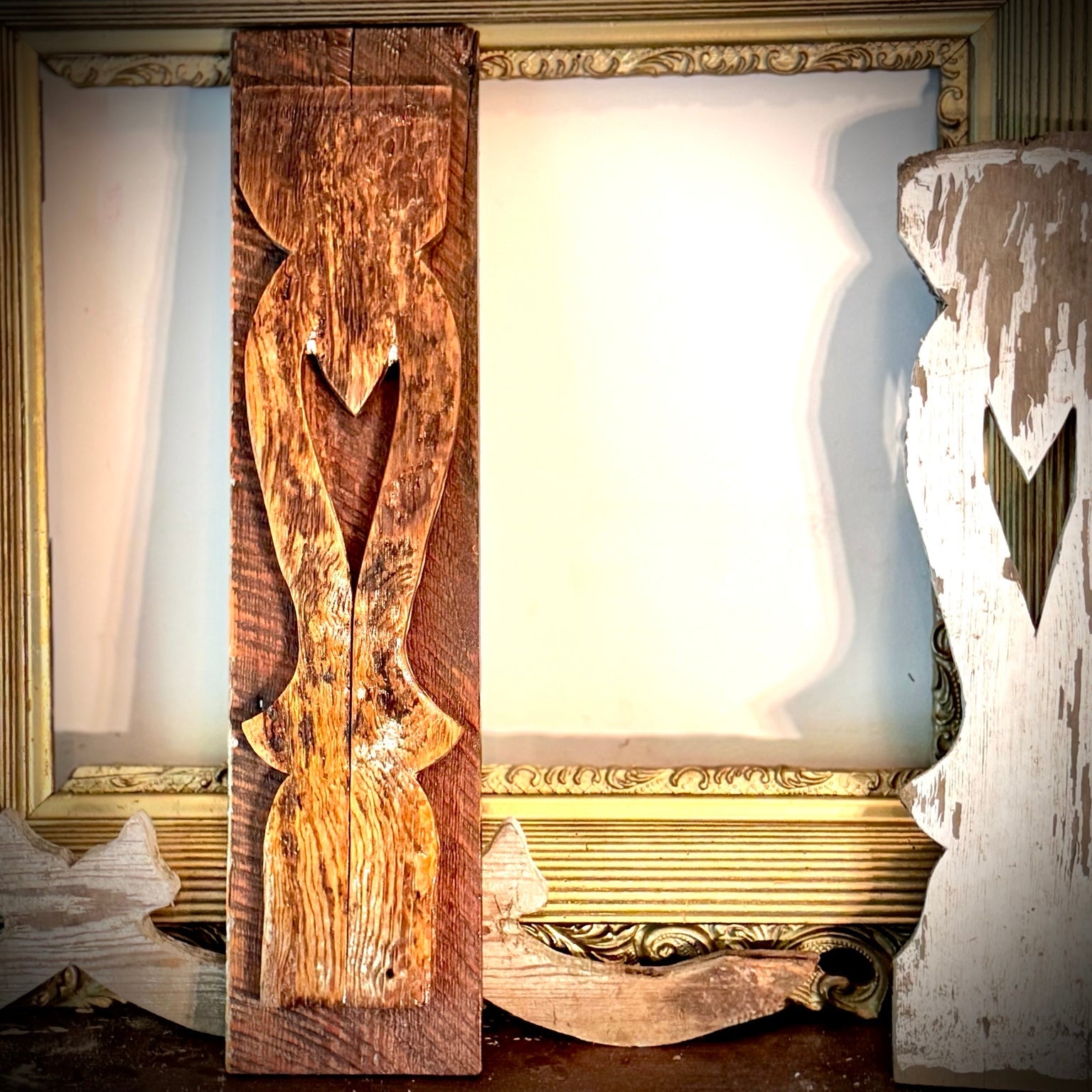 Handmade Old Georgia art piece made from reclaimed heart pine and preserved old wood